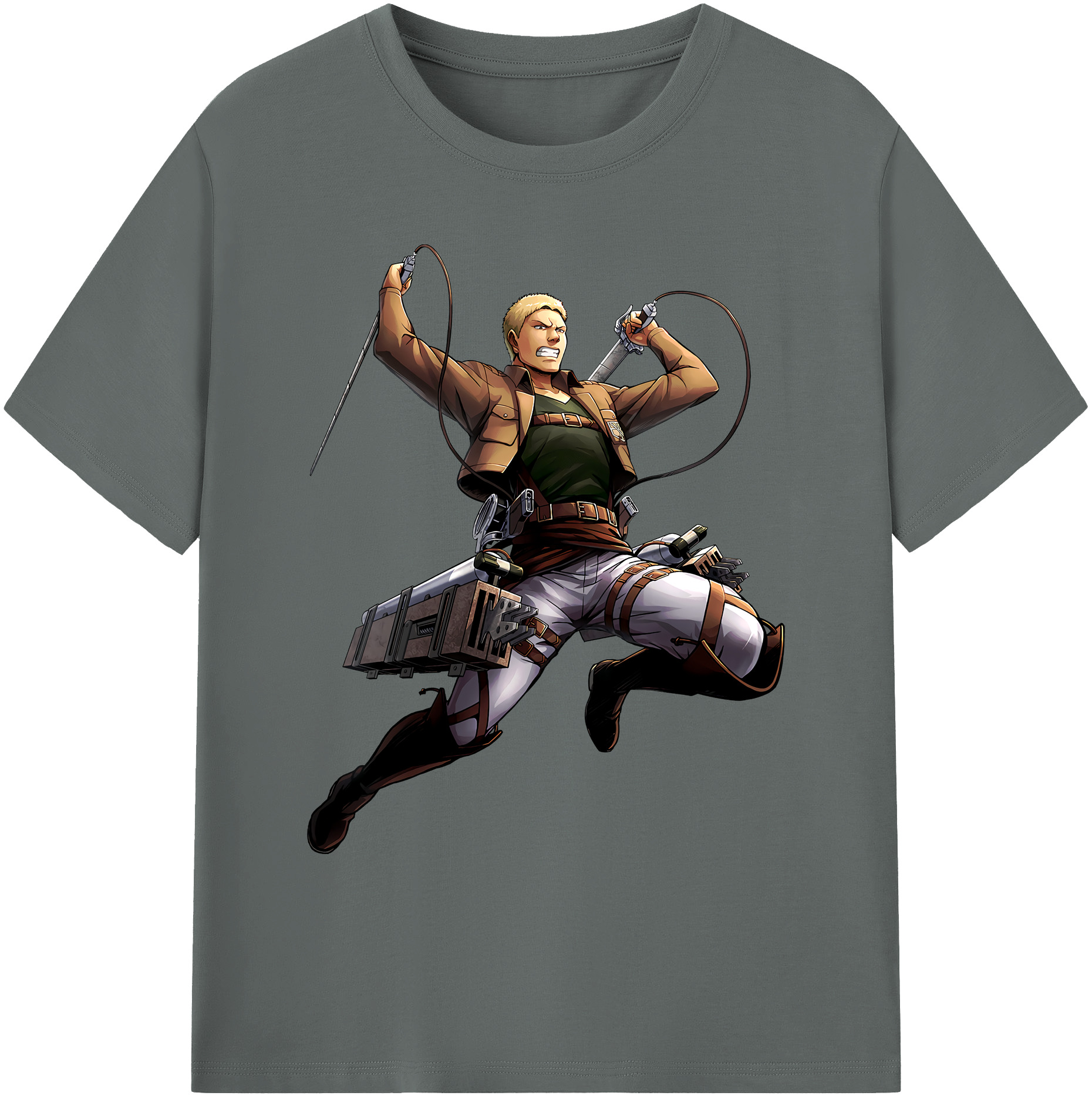 （画像用） 進撃の巨人 ライナー・ブラウン Attack on Titan Reiner Braun 綿100％ メンズ半袖Tシャツ｜肌触りやわらか＆通気性